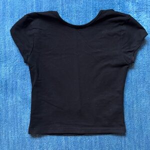 Edikted Black Short Sleeve Scoop Neck Tee